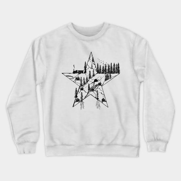 Star Crewneck Sweatshirt by ViviGonzalezArt